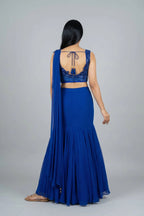 teal blue lehenga set