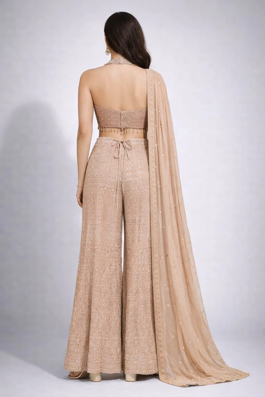 pink sharara set