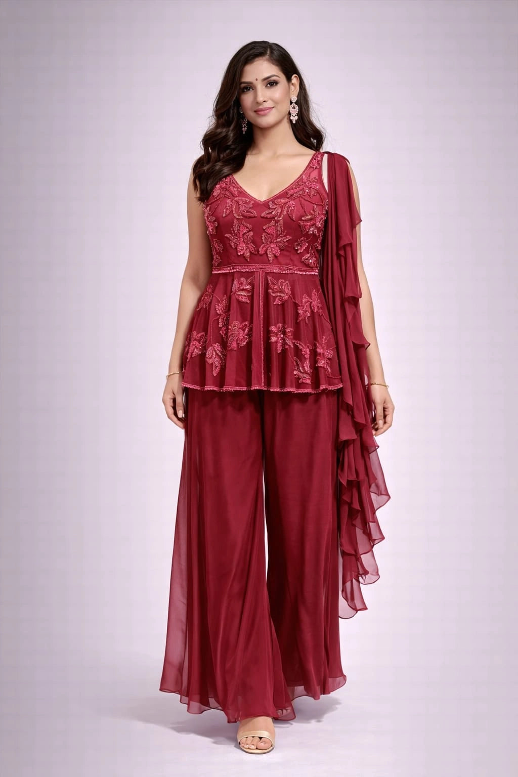 wine sharara set
