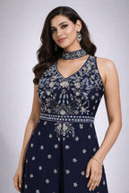 blue sharara set