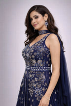 blue sharara set