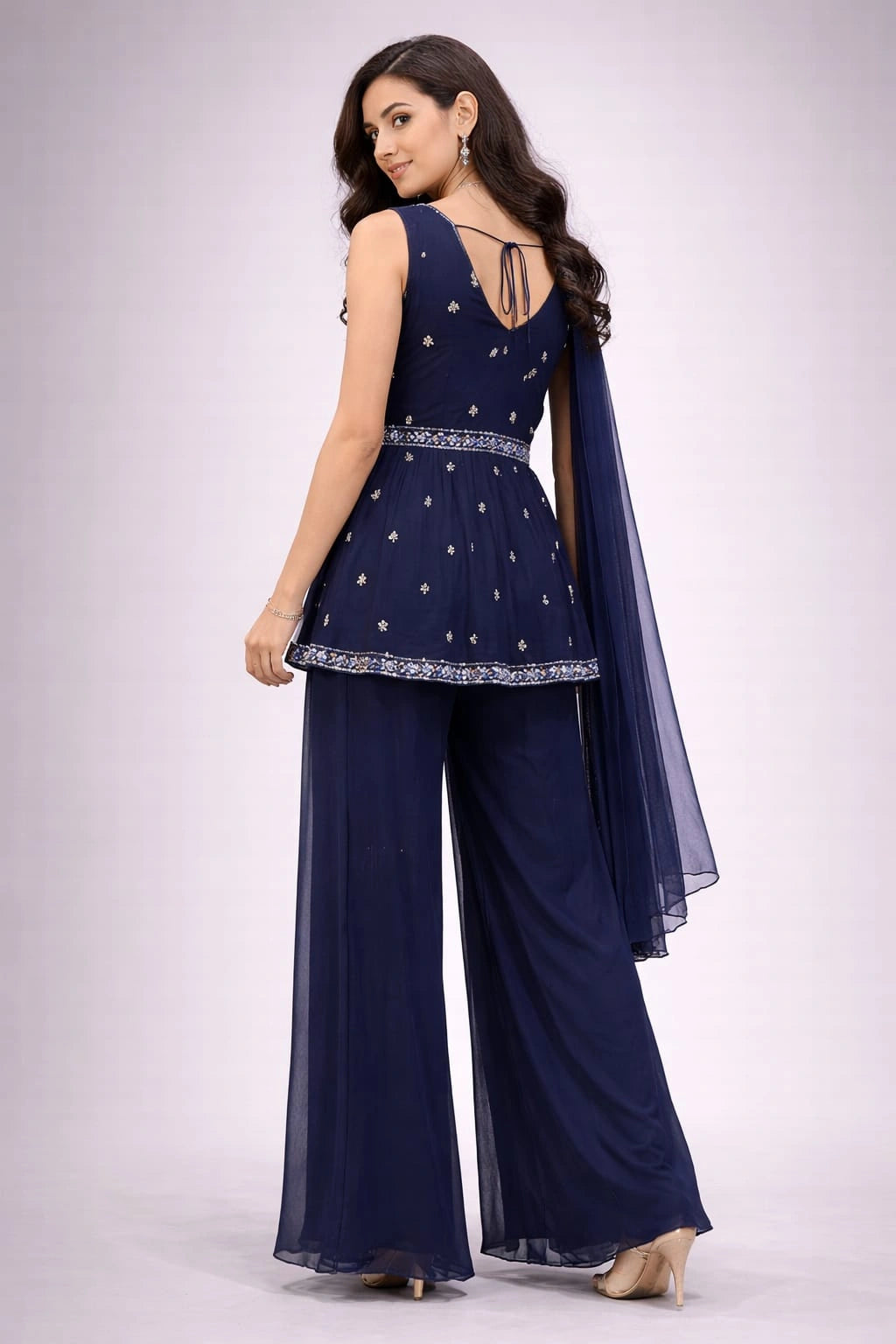 blue sharara set