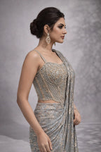sky drape saree