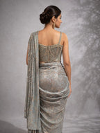 sky drape saree