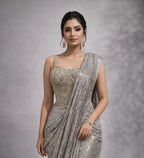 sky drape saree