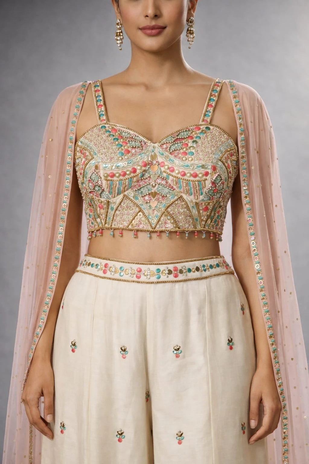 ivory sharara set
