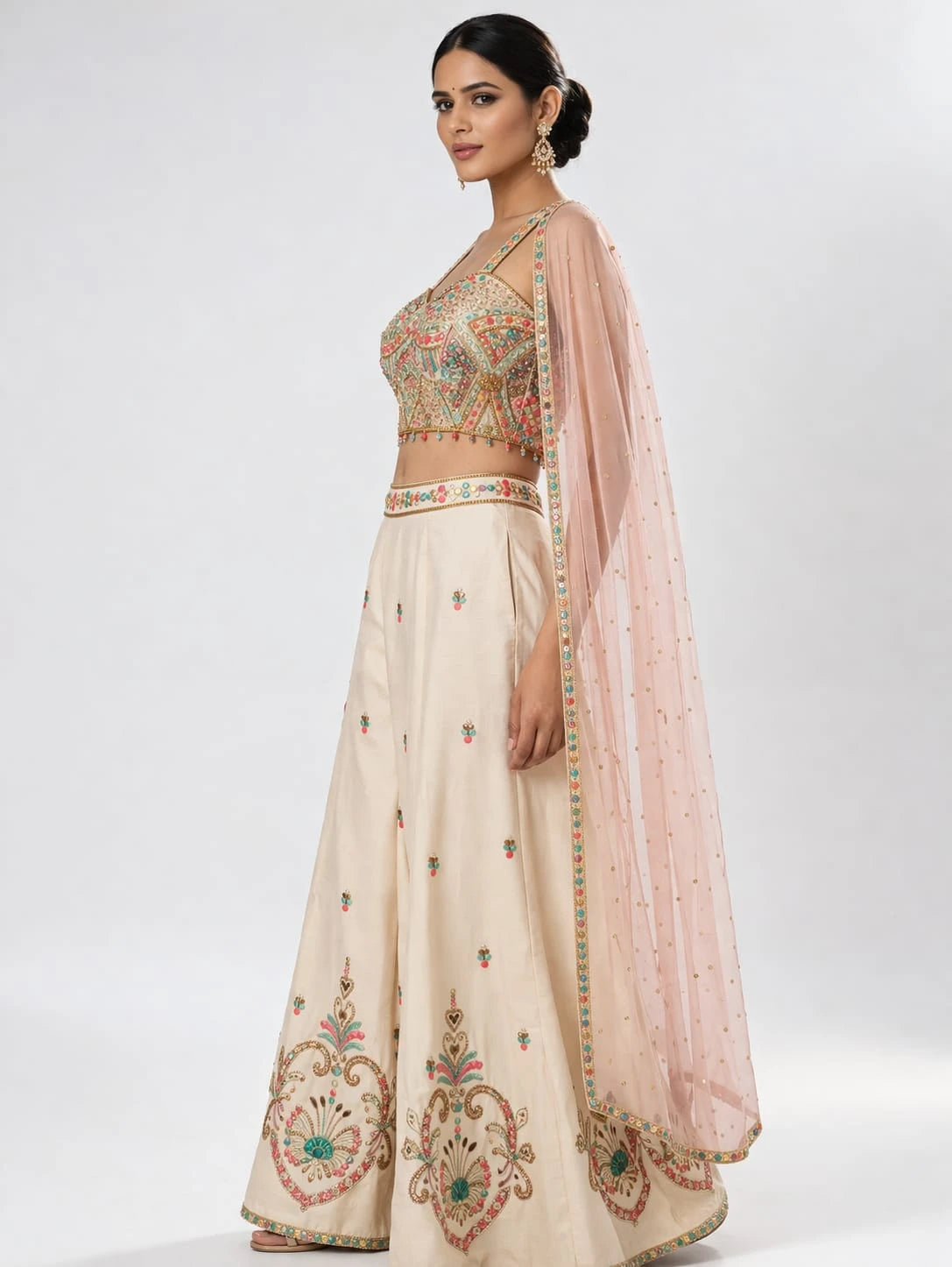 ivory sharara set