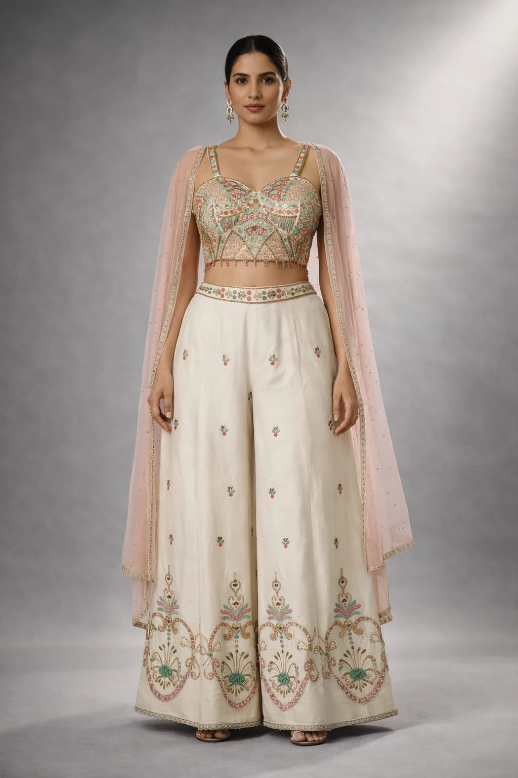 ivory sharara set