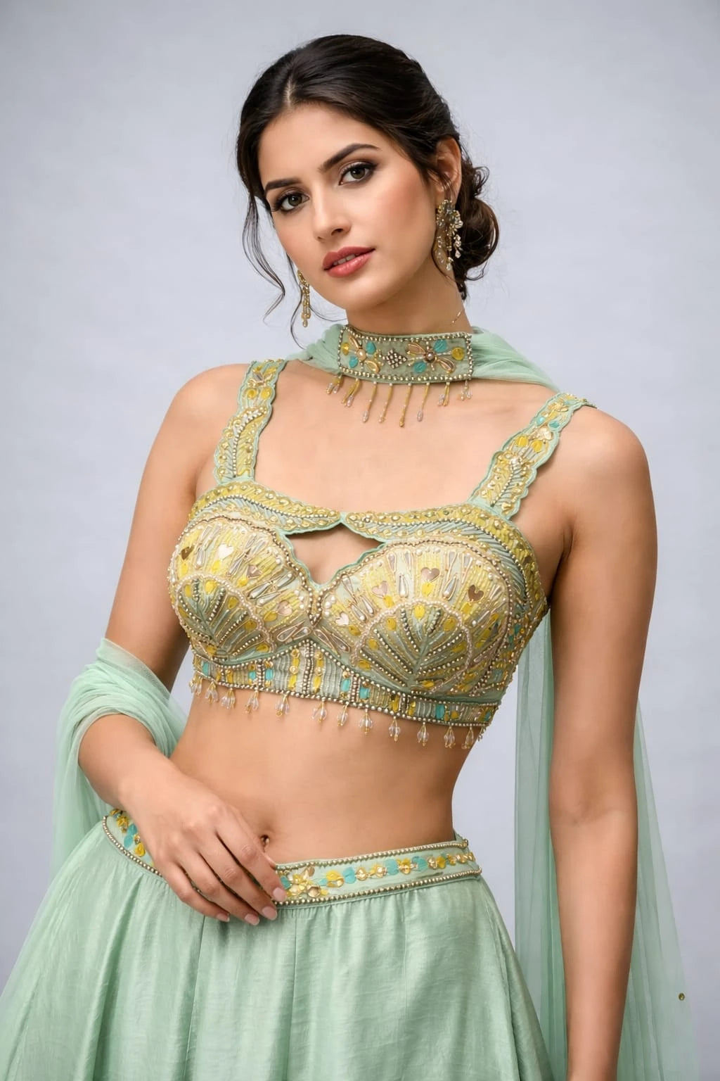 yellow sharara set