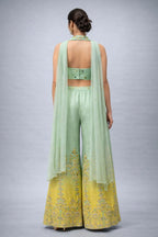 yellow sharara set