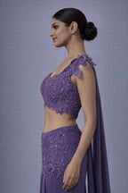 mauve dhoti style