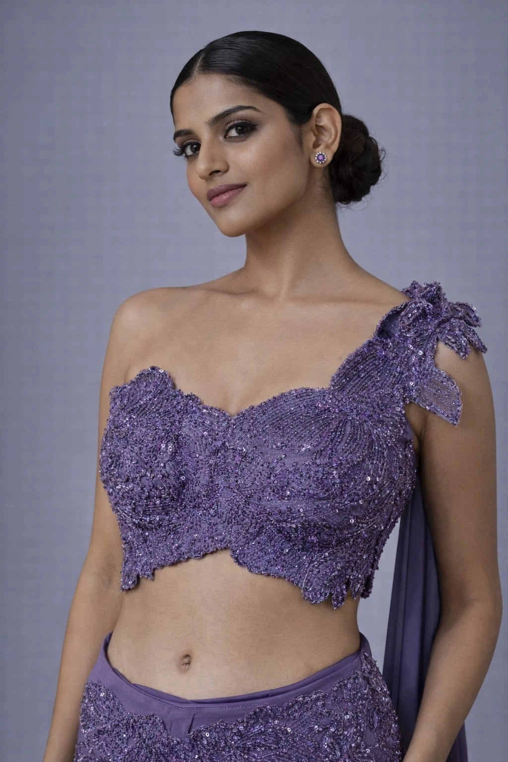mauve dhoti style