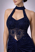 navy blue dhoti style