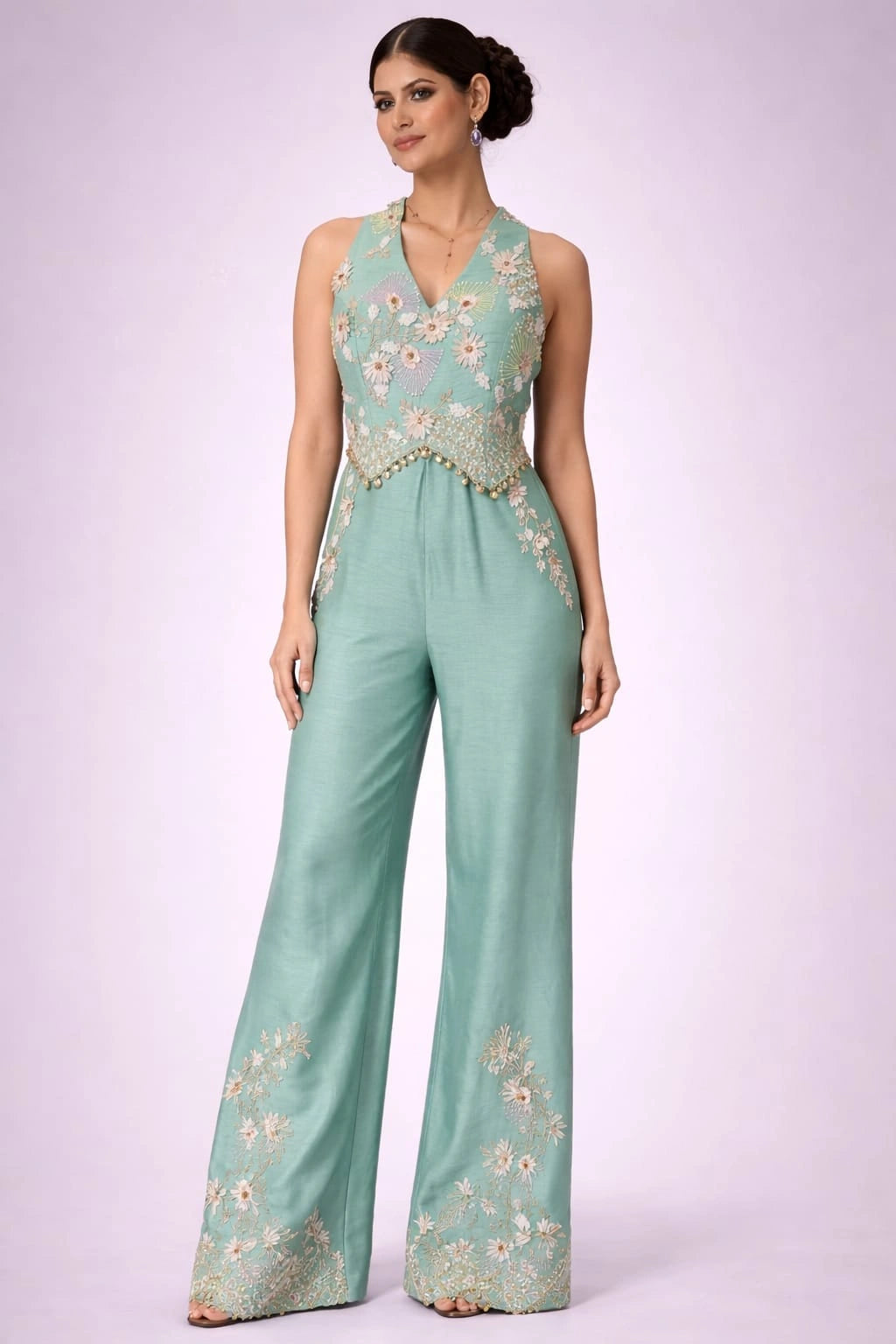 sea green jumpsuit