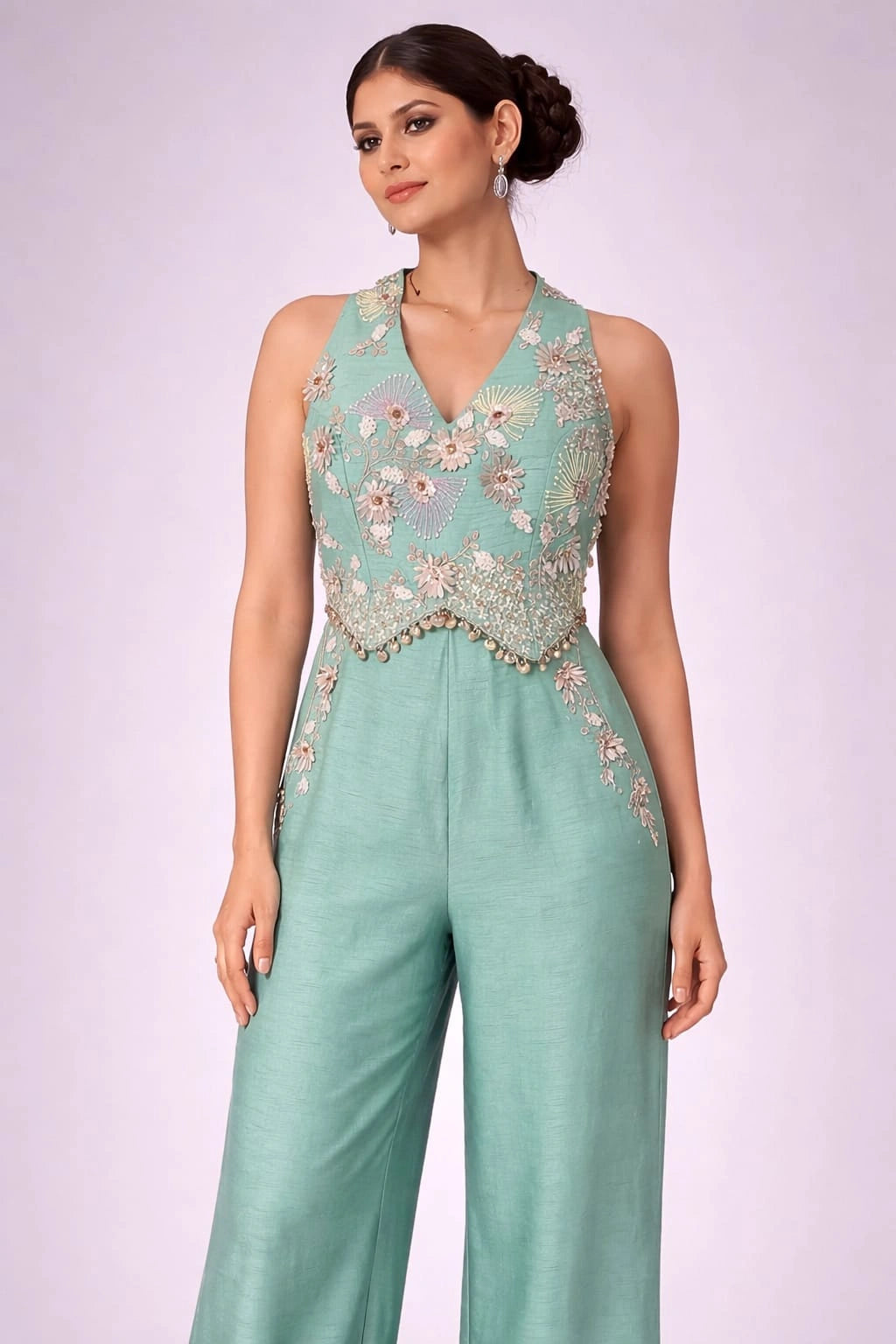 sea green jumpsuit