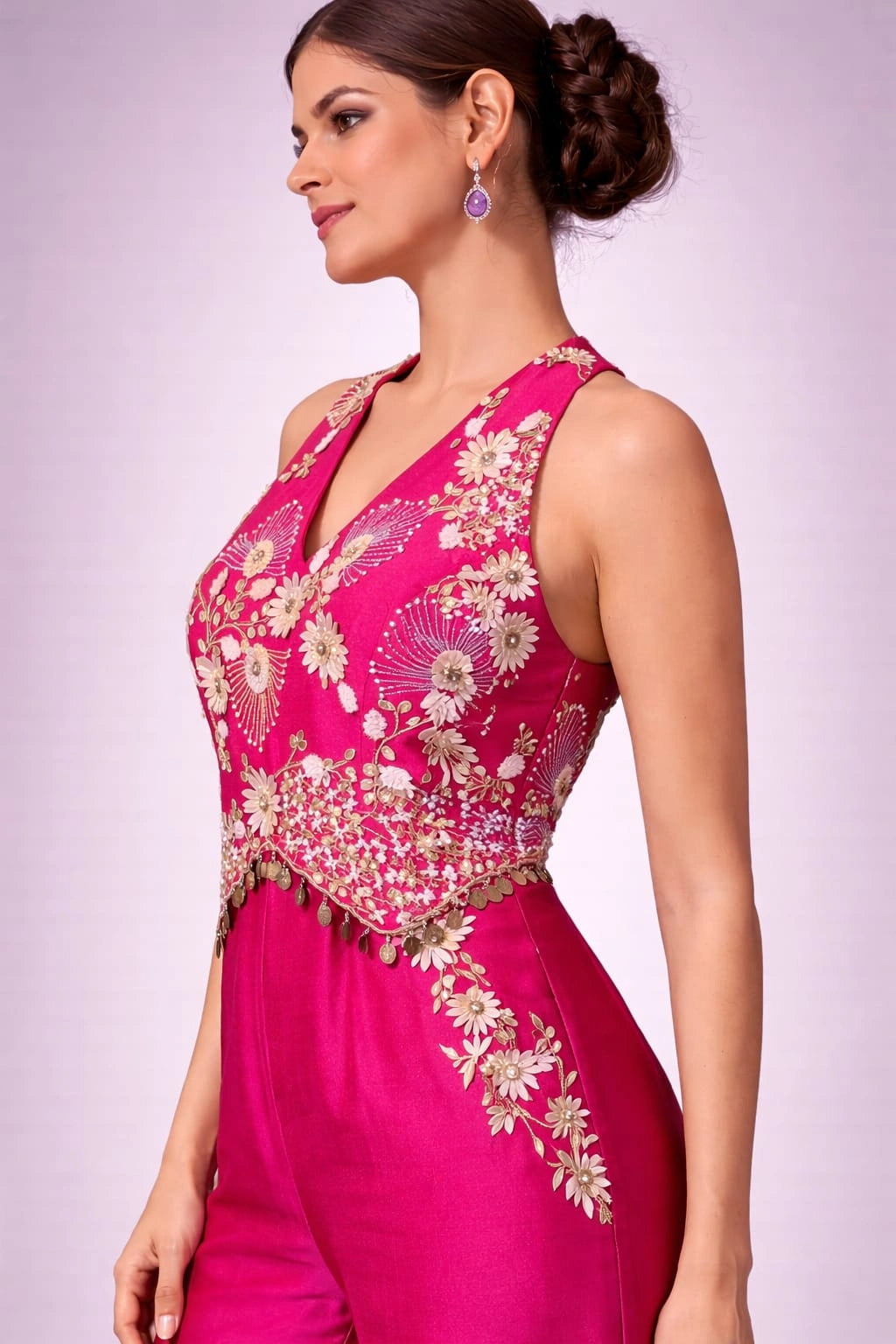 pink jumpsuit