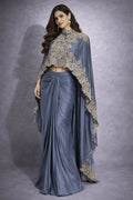 grey dhoti set