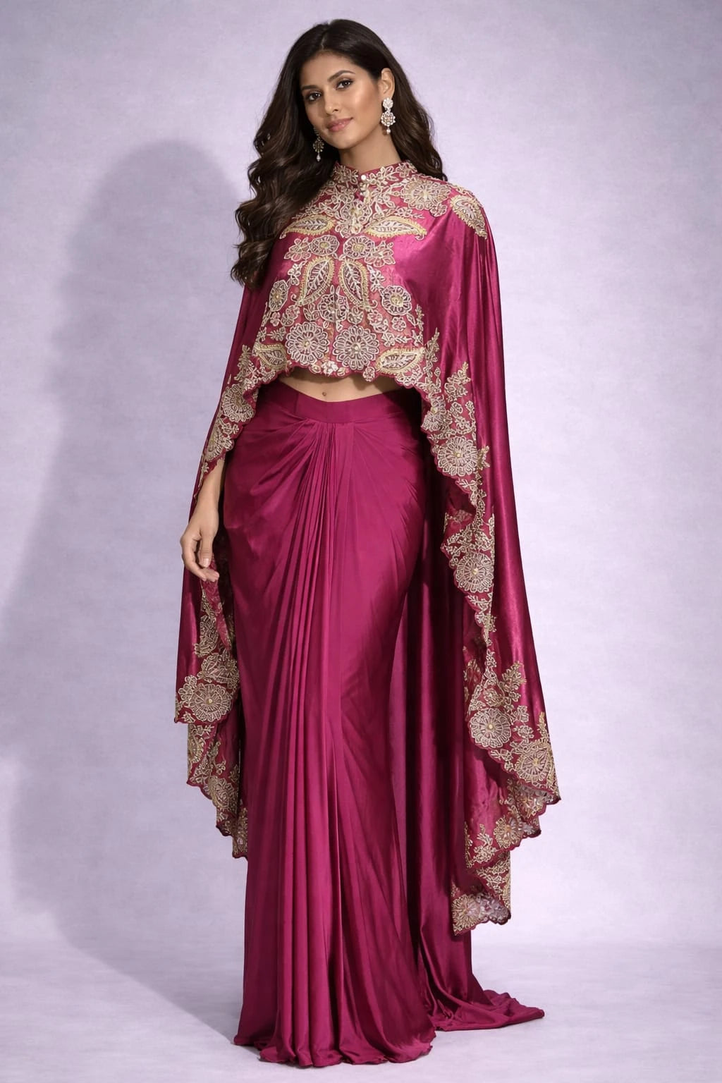 wine dhoti set