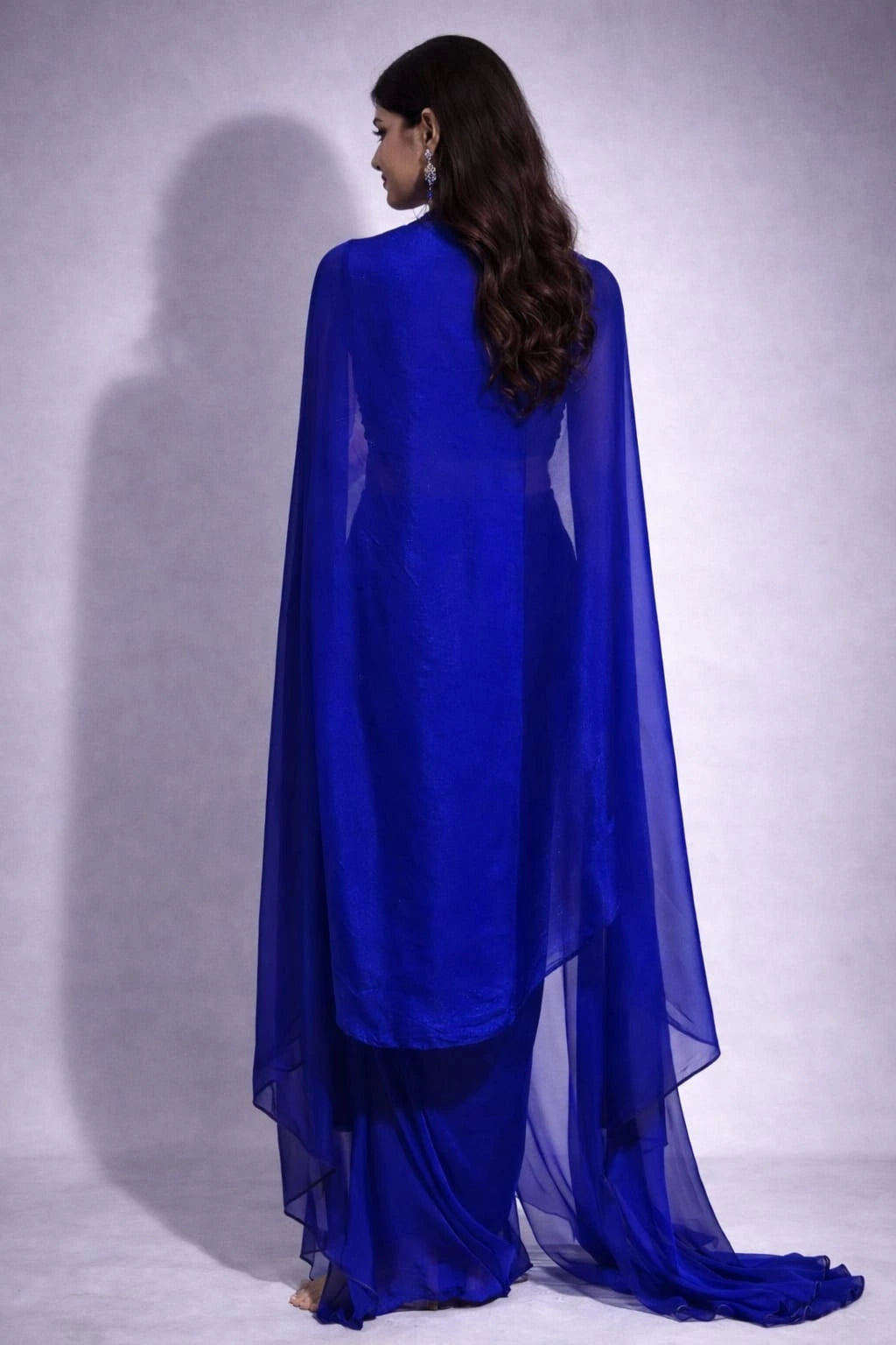 blue dhoti set
