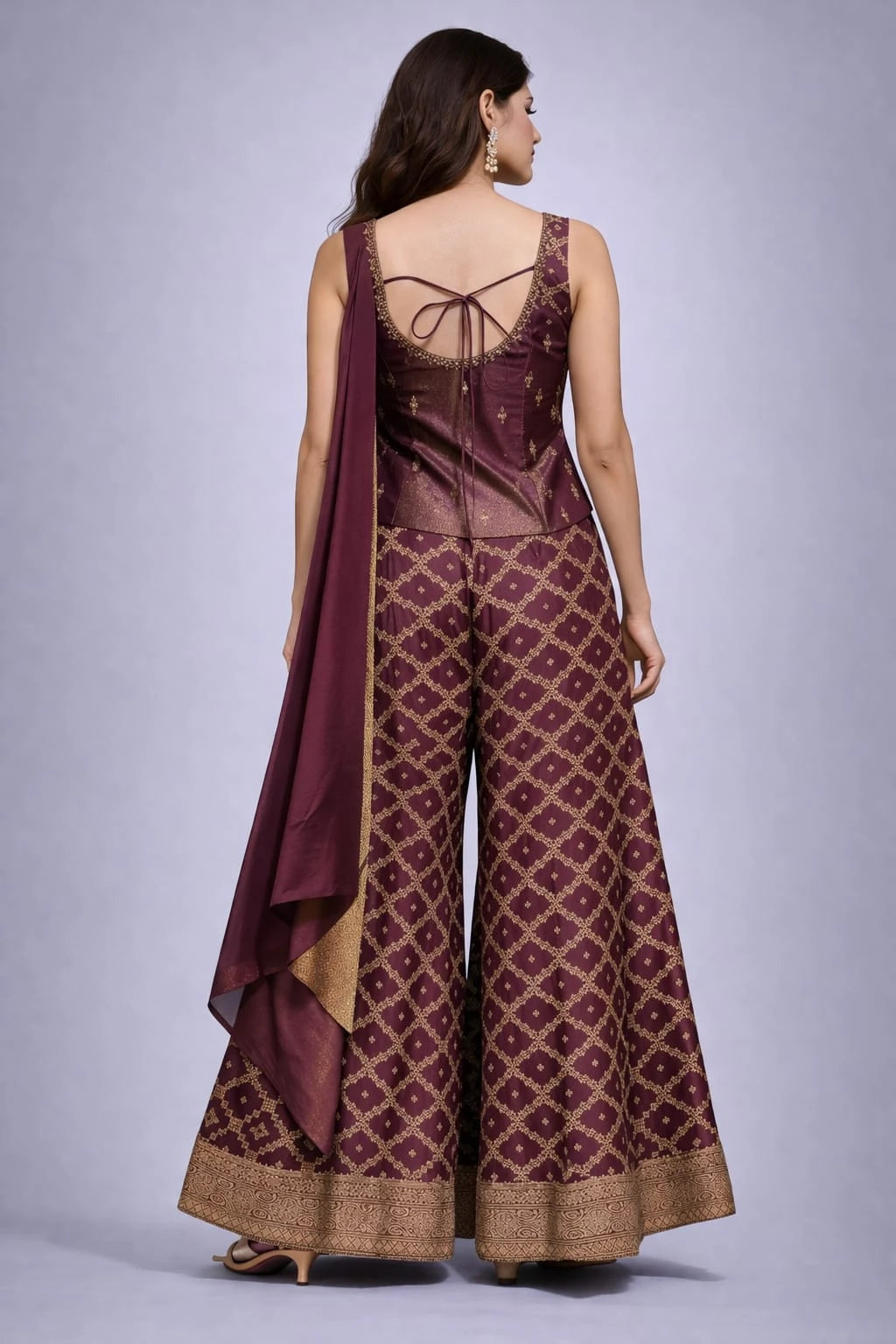 wine sharara set