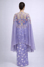 Lavender dhoti cape dress