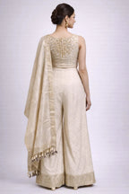 cream sharara set