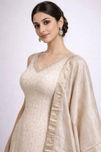 cream sharara set