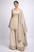 cream sharara set
