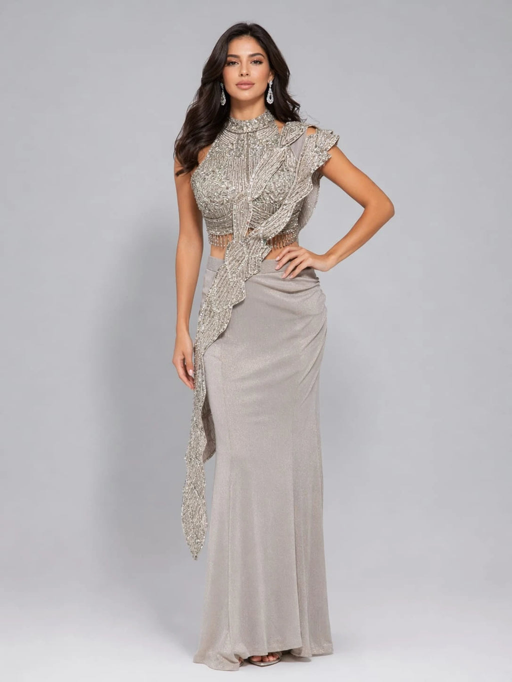 gold western dress