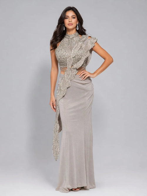 gold western dress