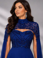 blue western dress
