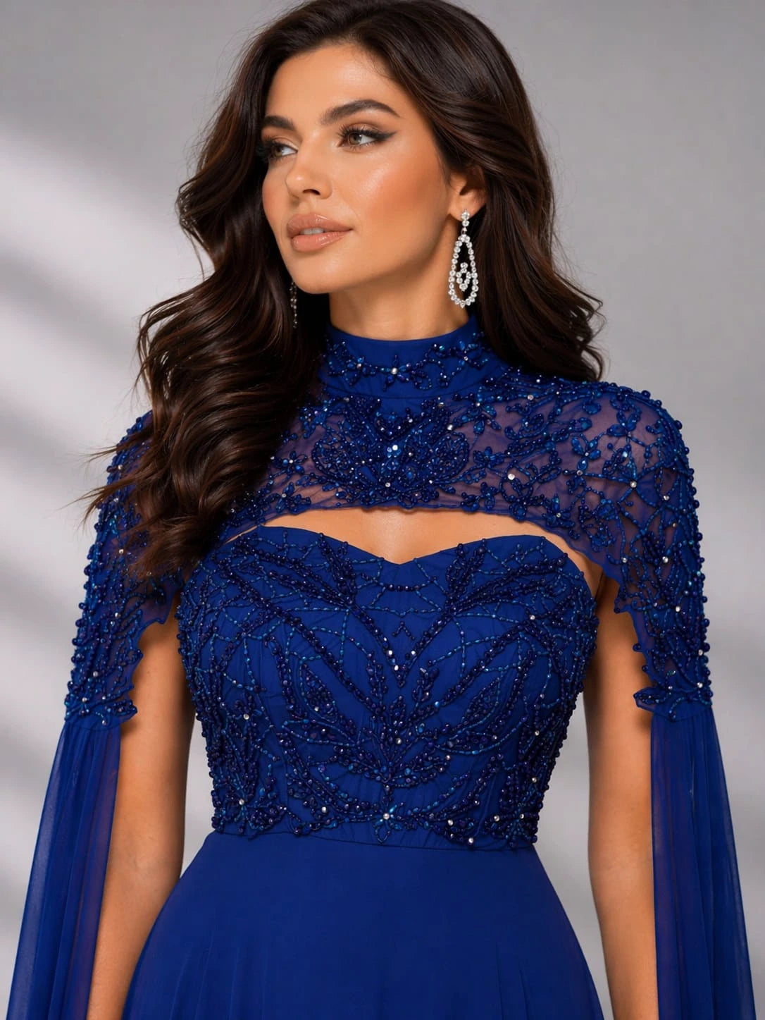 blue western dress