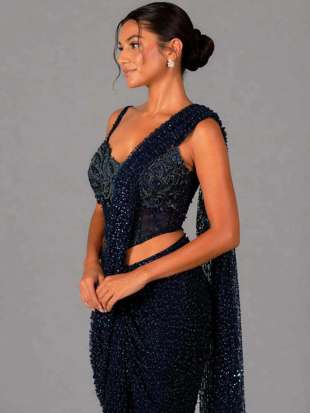 blue drape