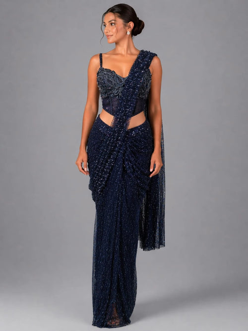 blue drape