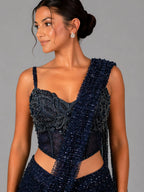 blue drape