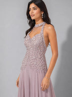 beaded pink sharara 
