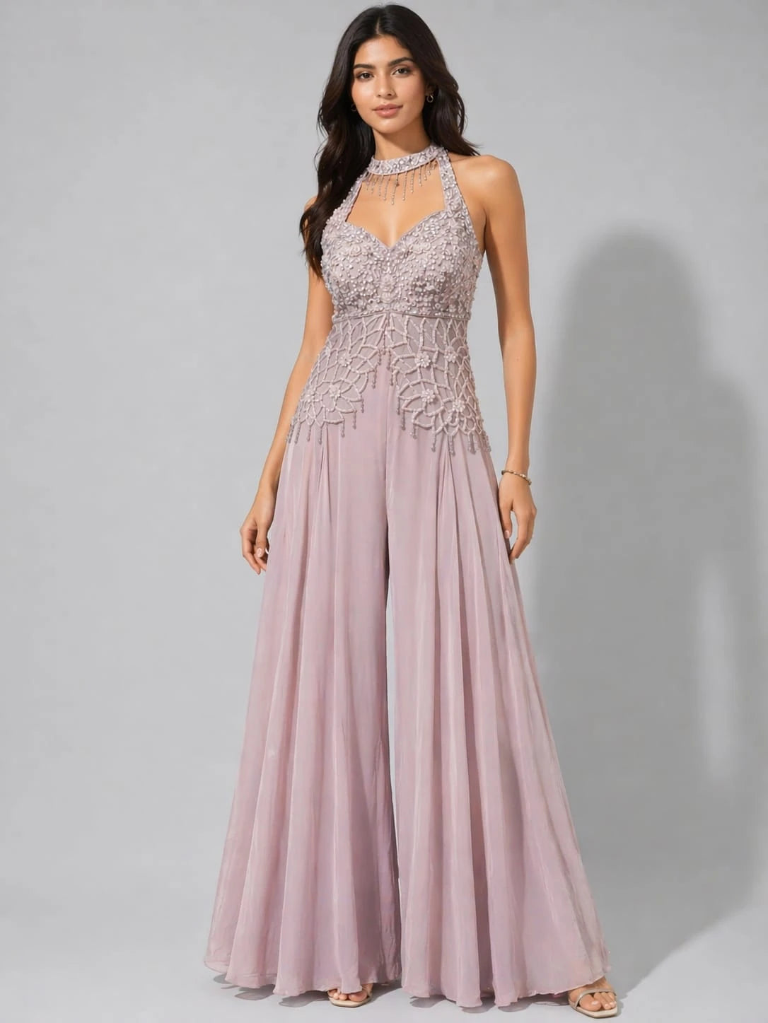 beaded pink sharara 