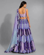 purple lehanga