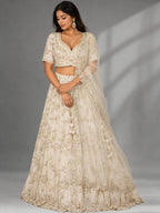 ivory bridesmaid lehenga