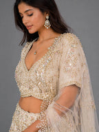 ivory bridesmaid lehenga