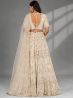 ivory bridesmaid lehenga