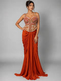 rust skirt top