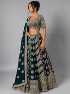 traditional green lehenga