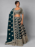 traditional green lehenga