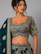 traditional green lehenga