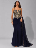 blue dhoti set