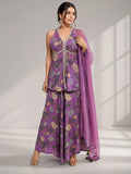  purple floral sharara