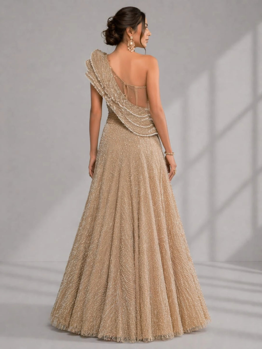 grey lehenga