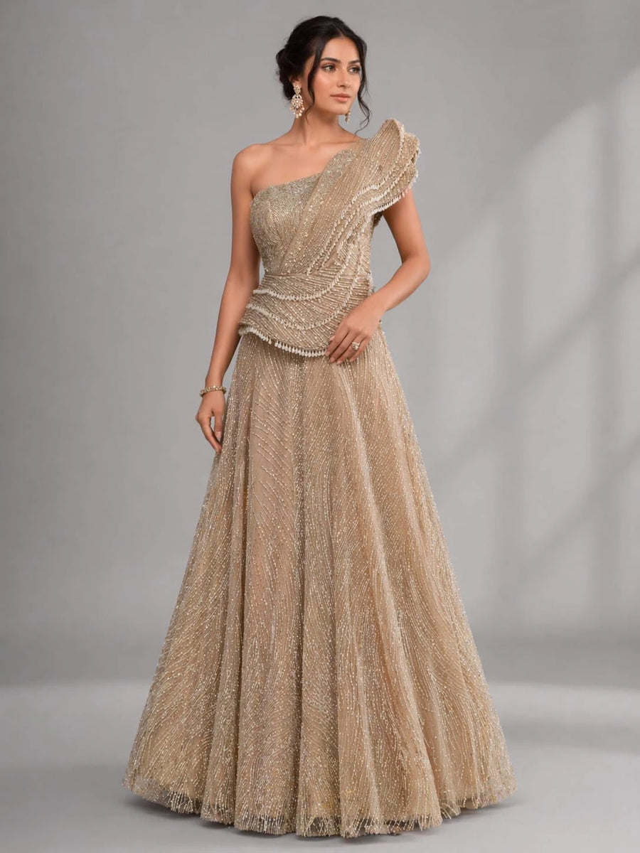 grey lehenga