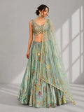  embroidered pista lehenga